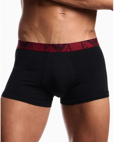 Lot de 3 shortys Emporio Armani Bold Monogram (Noir)