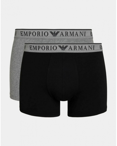Pack of 2 trunks Emporio Armani Endurance (Black/Melange Grey)