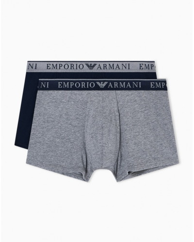 Pack of 2 trunks Emporio Armani Endurance (Melange Grey/Armani Blue)