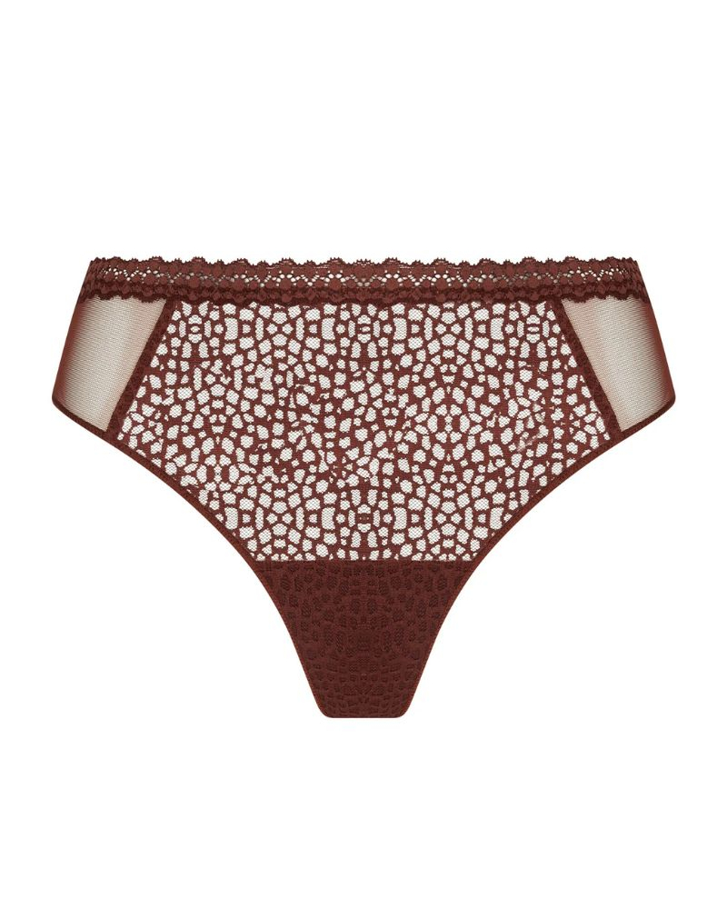 Tanga Antigel Exquise en Dentelle (Cappuccino)