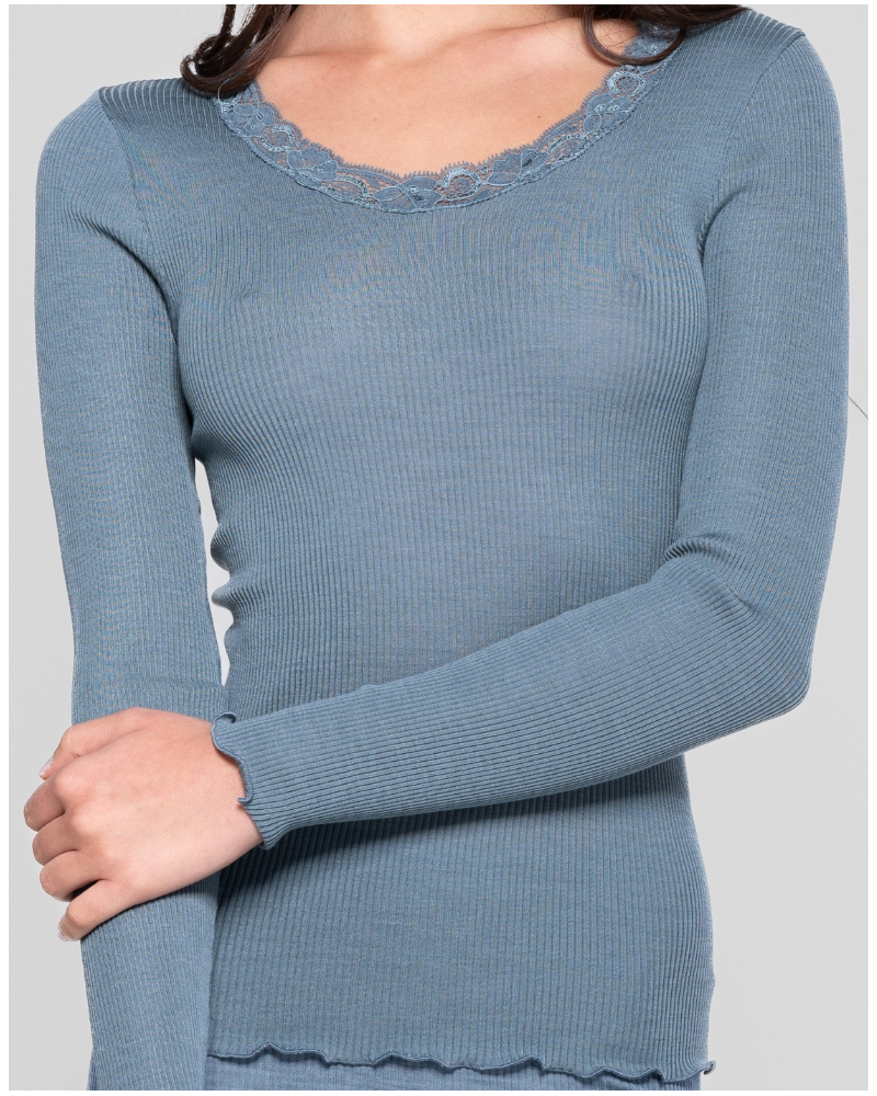 Long sleeve undershirt wool and silk Leavers Oscalito 3416 (Zucchero)