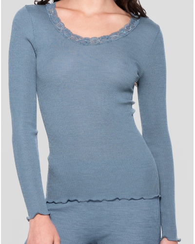 Long sleeve undershirt wool and silk Leavers Oscalito 3416 (Zucchero)