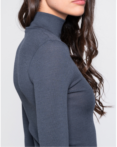 Funnel collar sweater wool and silk Oscalito 3429 (Tempesta)