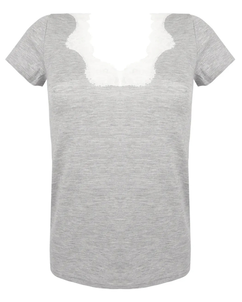 T-shirt manches courtes Antigel Simply Perfect (Chiné Gris)