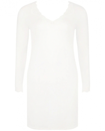 Camisón mangas largas cuello en V Antigel Simply Perfect (Nacre)