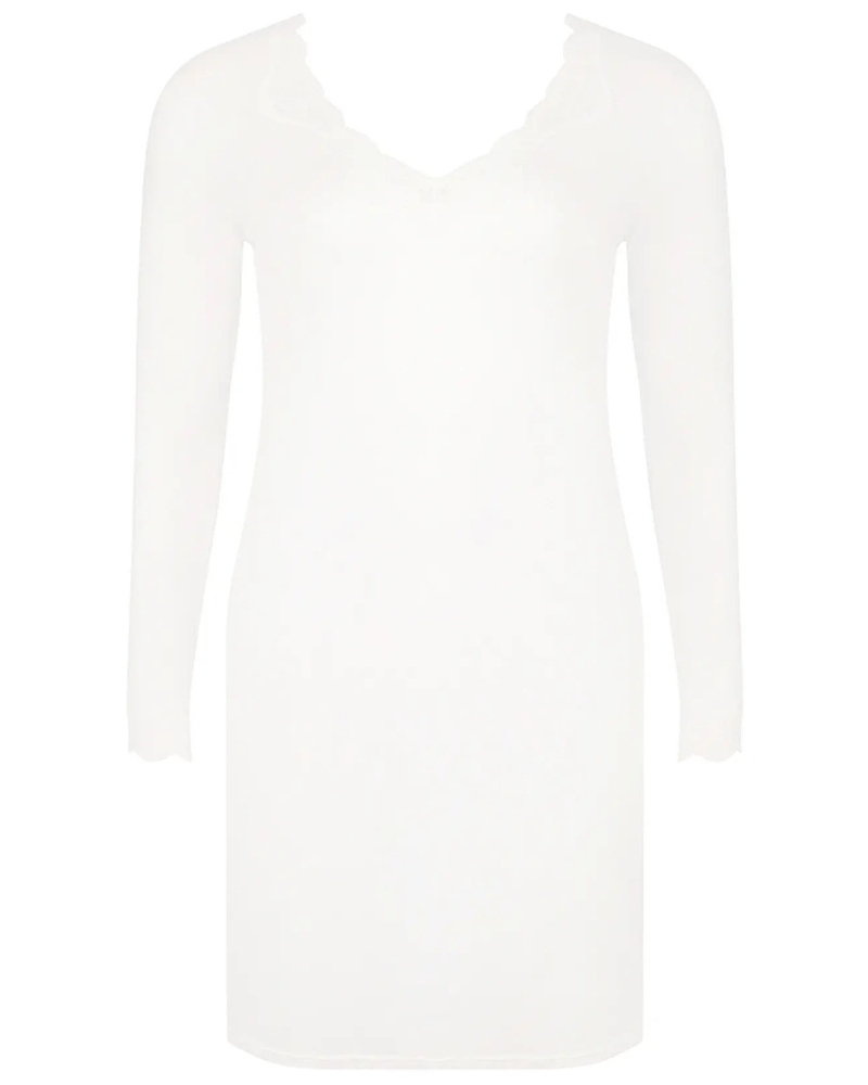 Camisón mangas largas cuello en V Antigel Simply Perfect (Nacre)