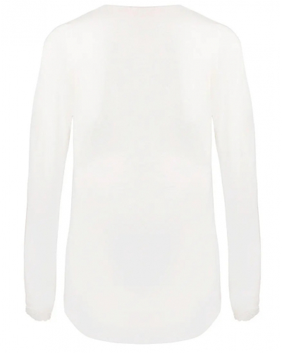 Camiseta mangas largas de interior cuello en V Antigel Simply Perfect (Nacre)