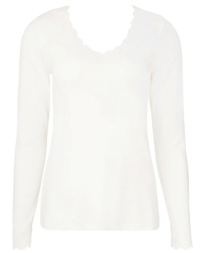 Camiseta mangas largas de interior cuello en V Antigel Simply Perfect (Nacre)