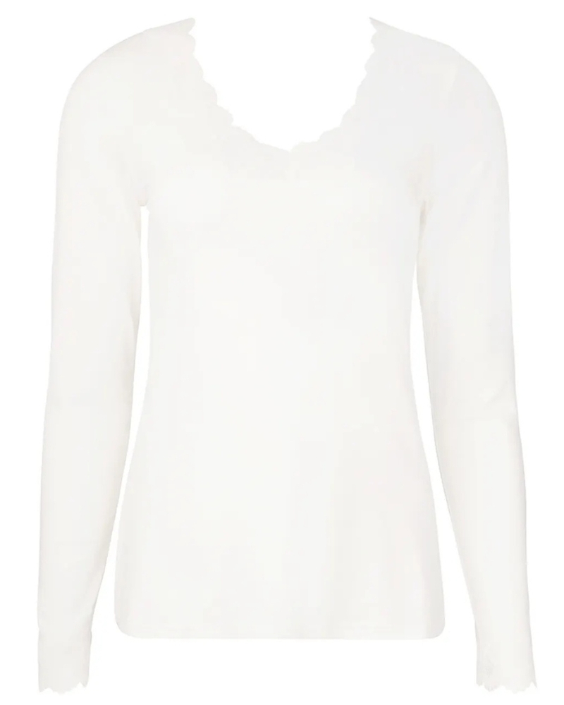 Camiseta mangas largas de interior cuello en V Antigel Simply Perfect (Nacre)