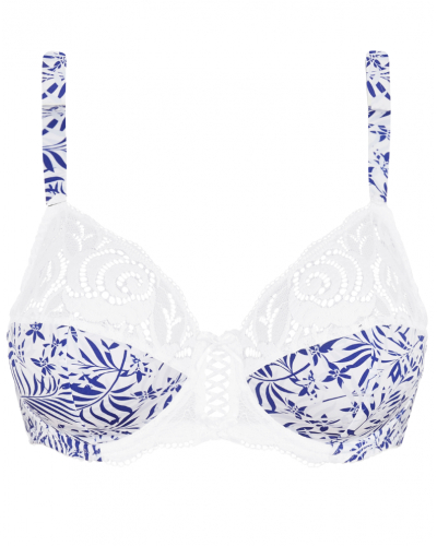 Classic underwired bra Sans Complexe Amélie Print (Feuillage Bleu)