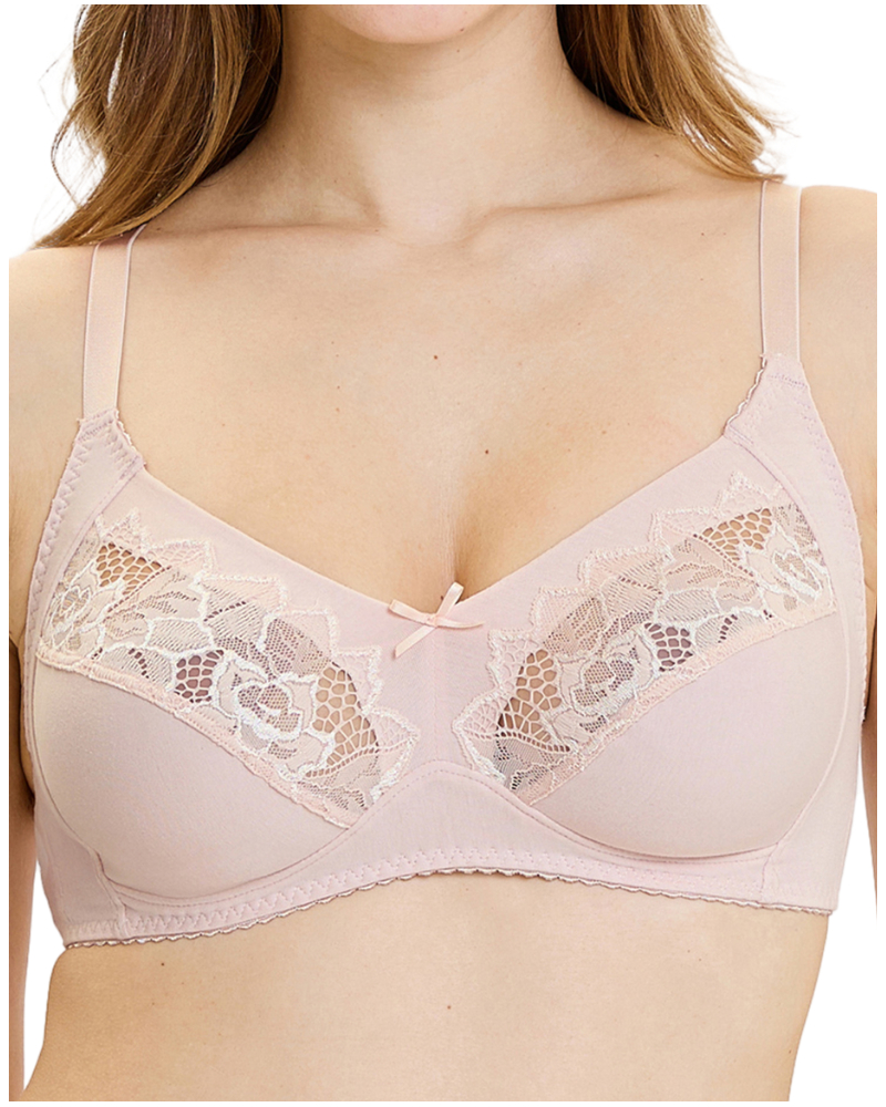 Soutien-gorge sans armature Coton Plus Sans Complexe Coton d'arum (Rose pivoine d'argent)