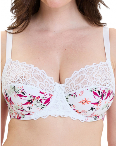 Soutien-gorge armatures classique en coton bio Sans Complexe Flora (Bouquets Clairs)