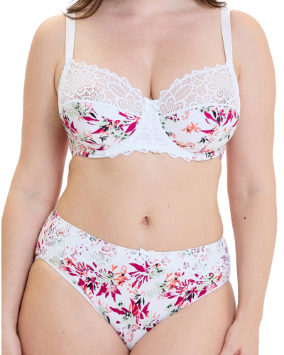 Classic underwired bra Sans Complexe Flora in organic cotton (Bouquets Clairs)