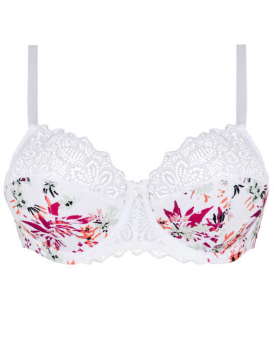 Classic underwired bra Sans Complexe Flora in organic cotton (Bouquets Clairs)