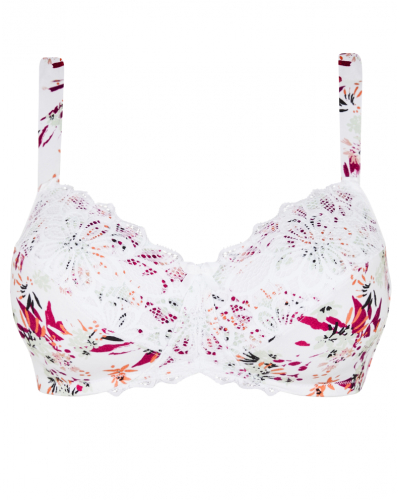 Soutien-gorge sans armature en coton bio Sans Complexe Flora (Bouquets Clairs)