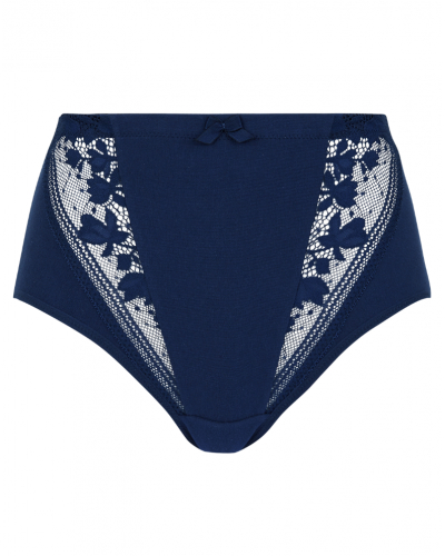 High-waisted briefs in organic cotton Sans Complexe Jeanne (Bleu Marine)