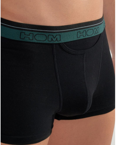 Set of 2 cotton boxers HOM Tiago (Black)