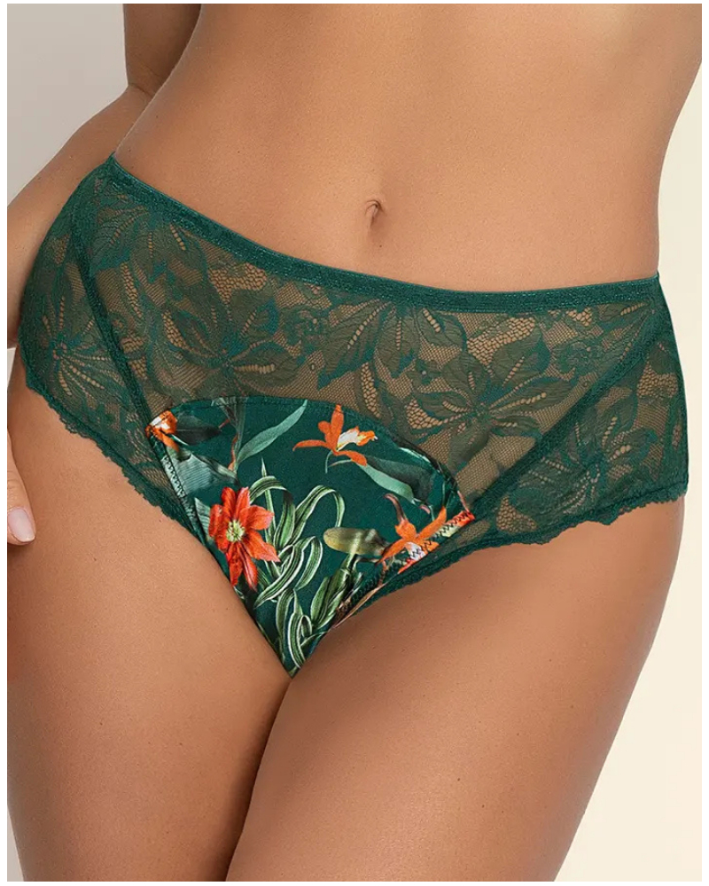 Slip taille haute Lise Charmel Tropique en Fleurs (Nature Tropic)