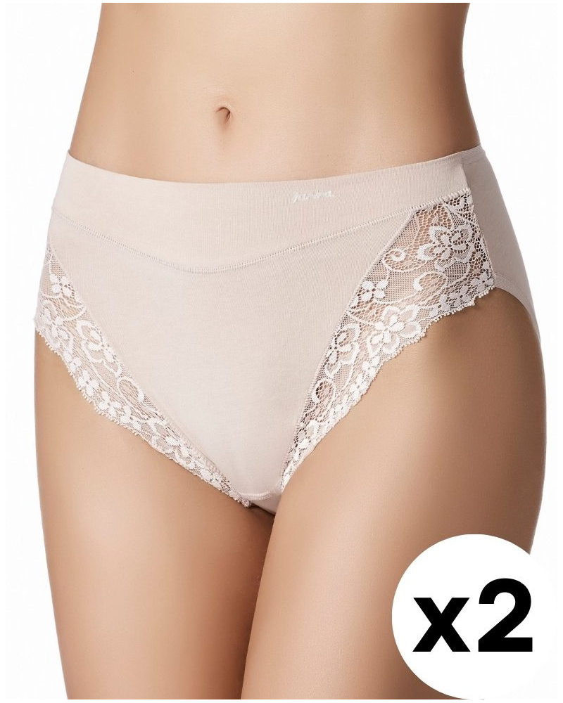 Culottes dentelle Coton Janira Esencial Lace (Lot de 2)