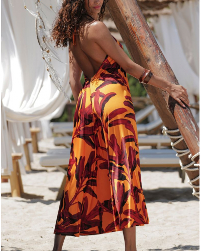 Long beach dress Antigel La Mélanésia (Jaune Banane)