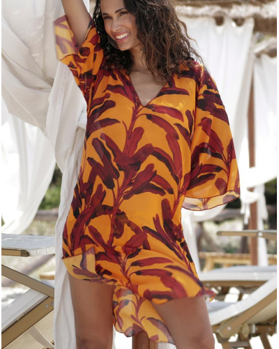 Beach tunic Antigel La Mélanésia (Jaune Banane)