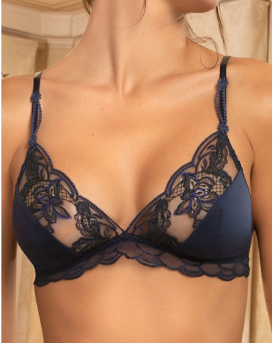 Sujetador sin aros con lentejuelas Lise Charmel Eclat Couture (Bleu Night)