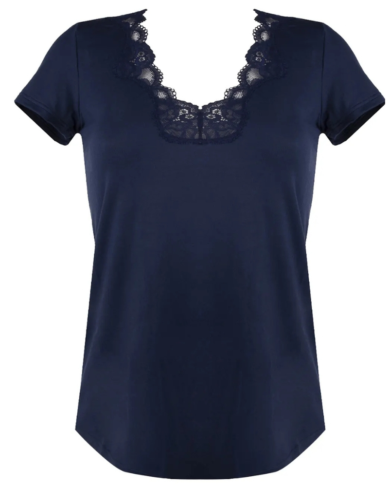 T-shirt manches courtes Antigel Simply Perfect (Bleu Marine)