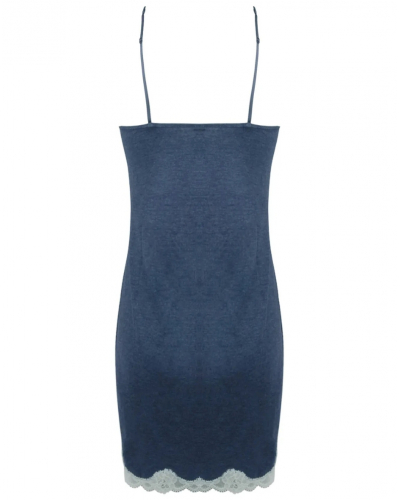Nightdress Thin Straps Antigel Simply Perfect (Bleu Chiné Nacre)