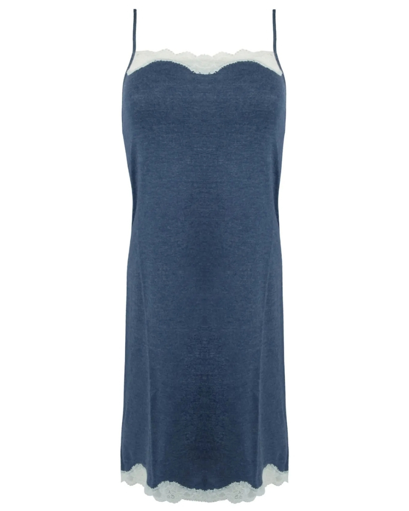 Camisón Tirantes Finos Antigel Simply Perfect (Bleu Chiné Nacre)