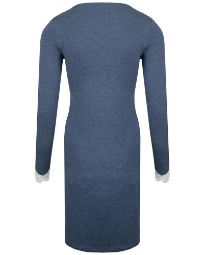 Nuisette manches longues col en V Antigel Simply Perfect (Bleu Chiné Nacre)