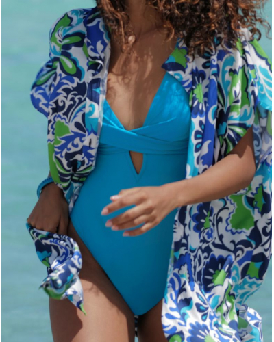 One-piece swimsuit Antigel La Chiquissima (Bleu Azur)