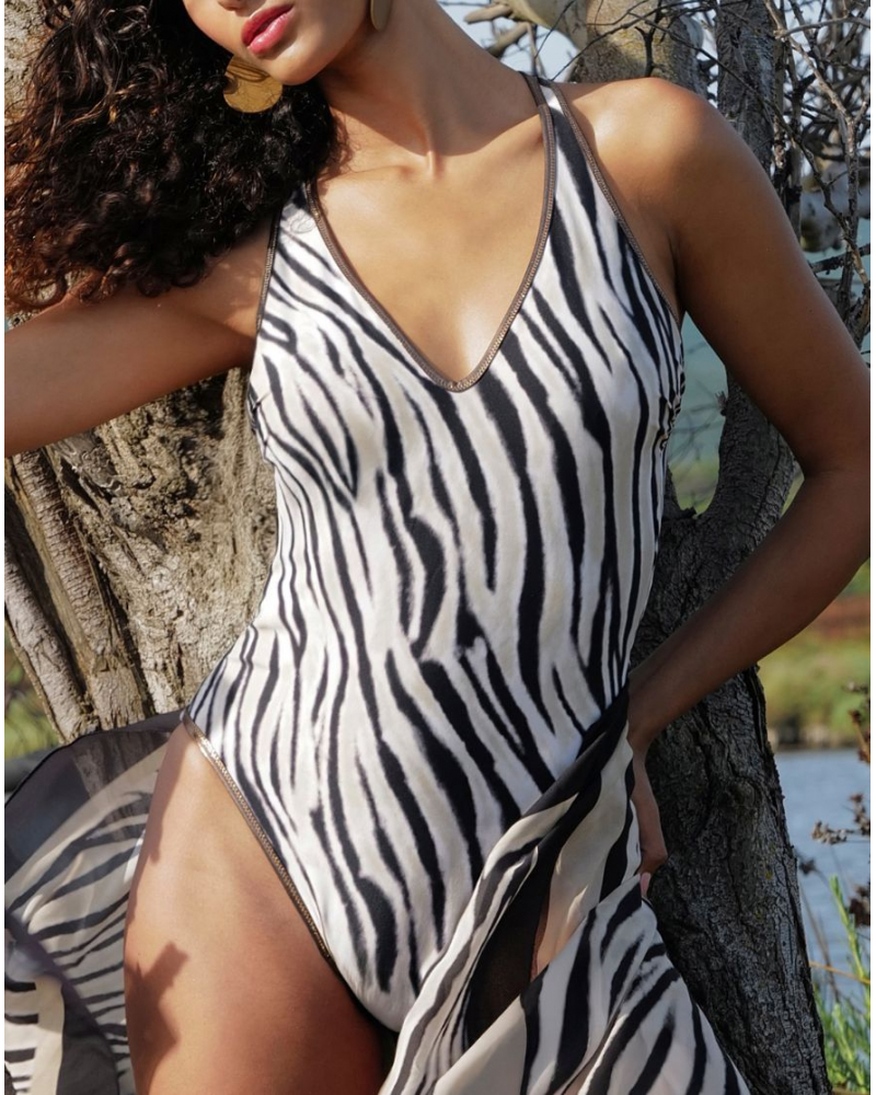 Traje de baño una pieza Antigel La Tigre Blanc (Tigre Bronze)