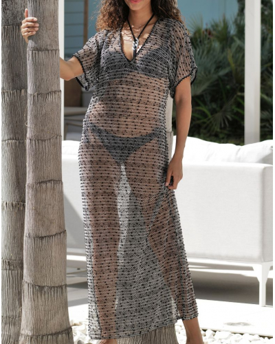 Caftan long Antigel La Sexy Résille (Chiné Résille)