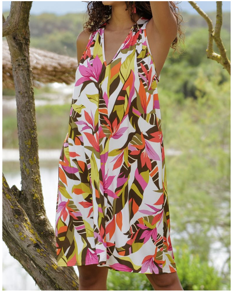 Vestido de playa Antigel La Radieuse (Blanc Canopée)