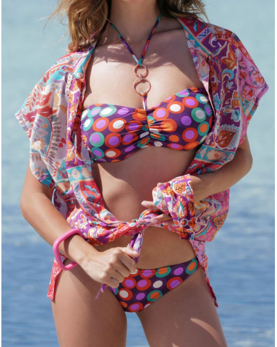 Chemise de plage en coton Antigel La Pois Disco (Pois Hippie)