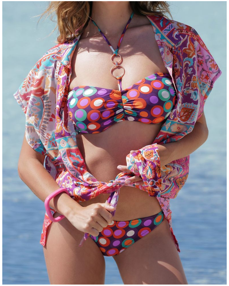 Chemise de plage en coton Antigel La Pois Disco (Pois Hippie)