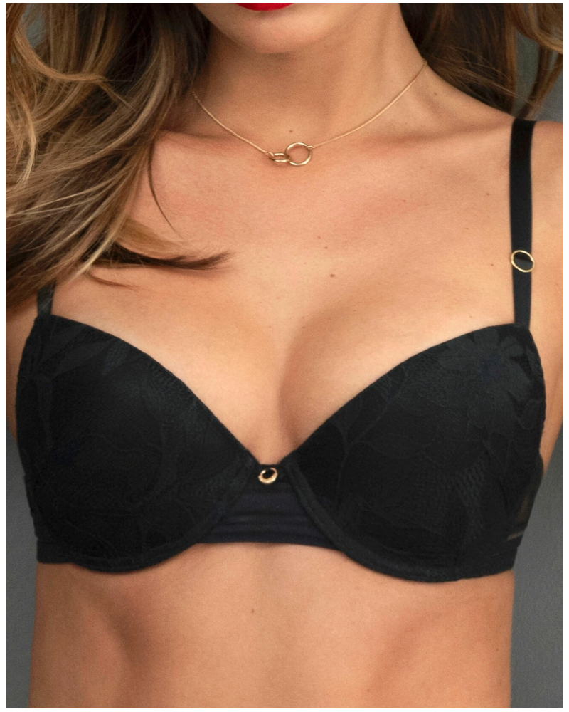 Padded bra Antigel Dentelle Rebelle (Black)