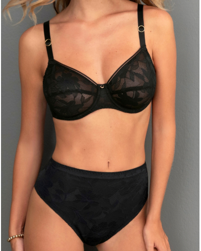 Calzoncillo cintura alta Antigel Dentelle Rebelle (Negro)