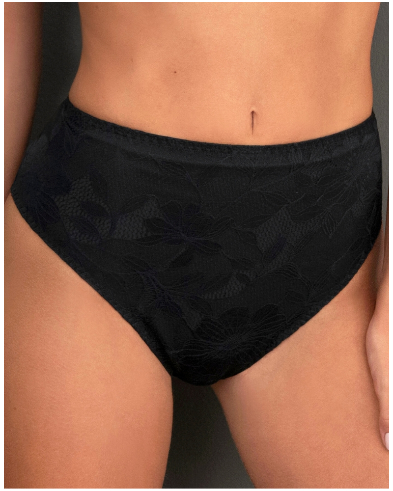 High waist brief Antigel Dentelle Rebelle (Black)