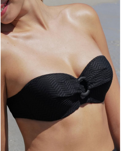 Bandeau de baño preformado Antigel La ZigZag (Negro)