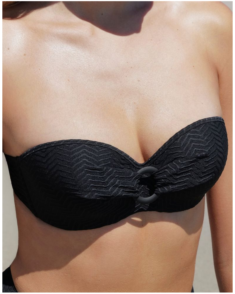 Padded bath bandeau Antigel La ZigZag (Black)