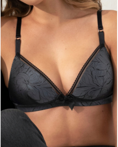 Soutien-gorge sans armature triangle Bureau Secret (Gris Souris)