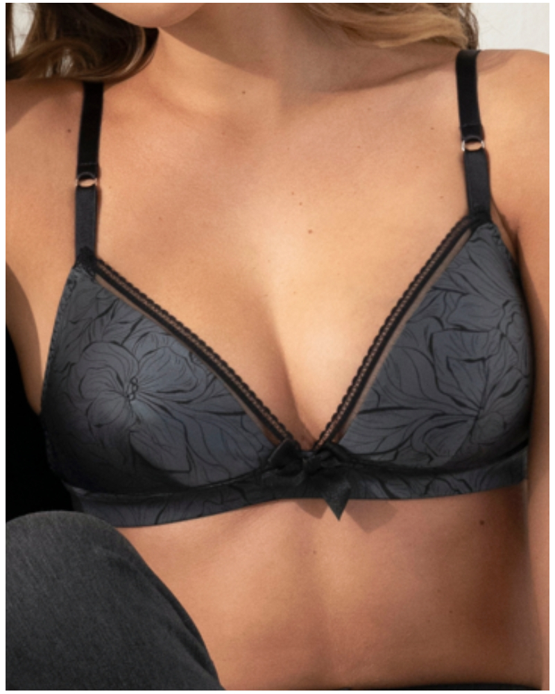 Soft triangle bra Antigel Bureau Secret (Gris Souris)