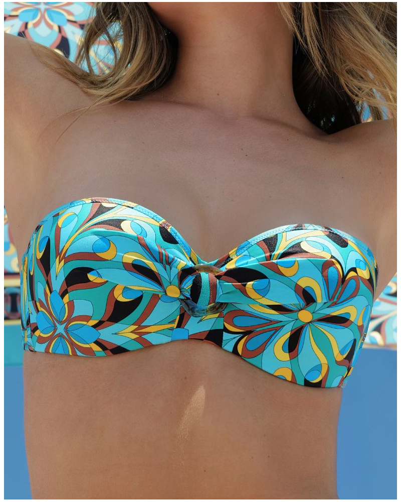 Padded bath bandeau Antigel La Psychédélique (Bleu Vibrant)