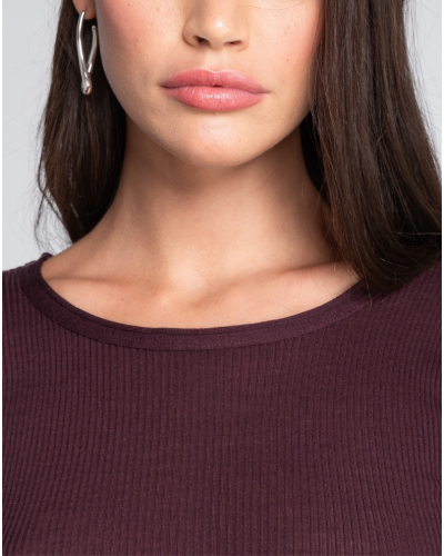 Maillot de corps col rond laine et soie Oscalito 3446R (Cherry)