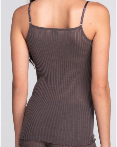 Top wool and silk Leavers Oscalito 7646 (Taupe)