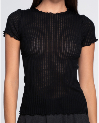 Camiseta lana y seda Oscalito 7493 (Negro)