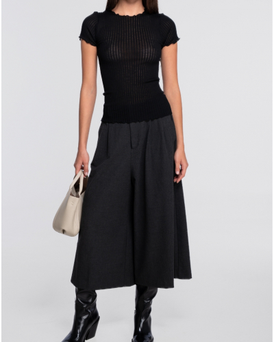 T-shirt wool and silk Oscalito 7493 (Black)