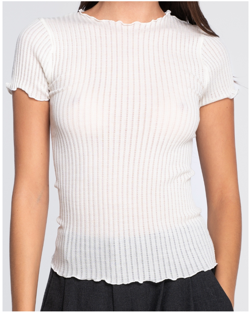 T-shirt laine et soie Oscalito 7493 (Champagne)