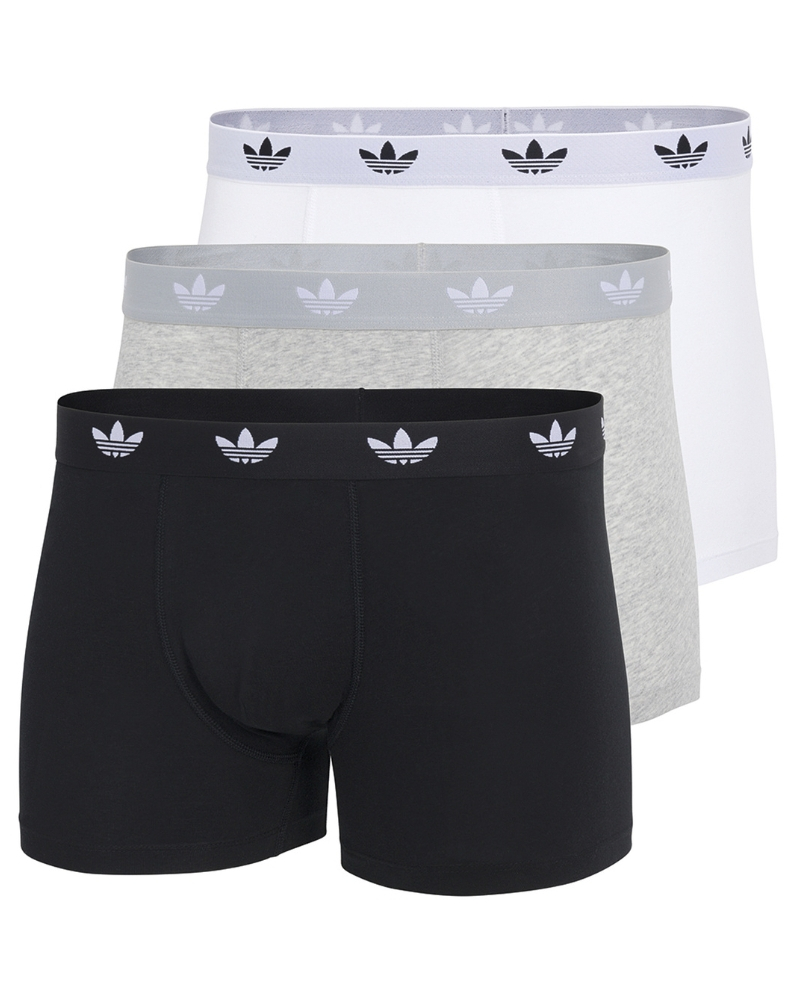 Lot de 3 boxers Adidas Confort Flex Coton (Noir/Blanc/Gris)